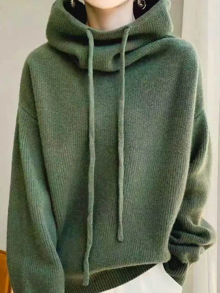 Cozy Slouchy Turtleneck Solid Color Knit Sweater