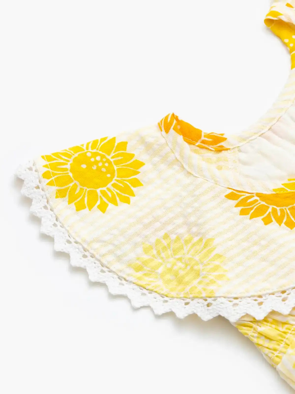 Smocked Bubble Romper_sunflower Burst