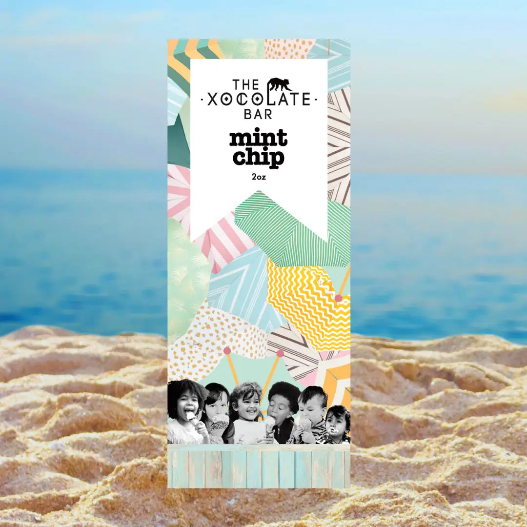 Mint Chip Bar - Organic Fair Trade White Chocolate