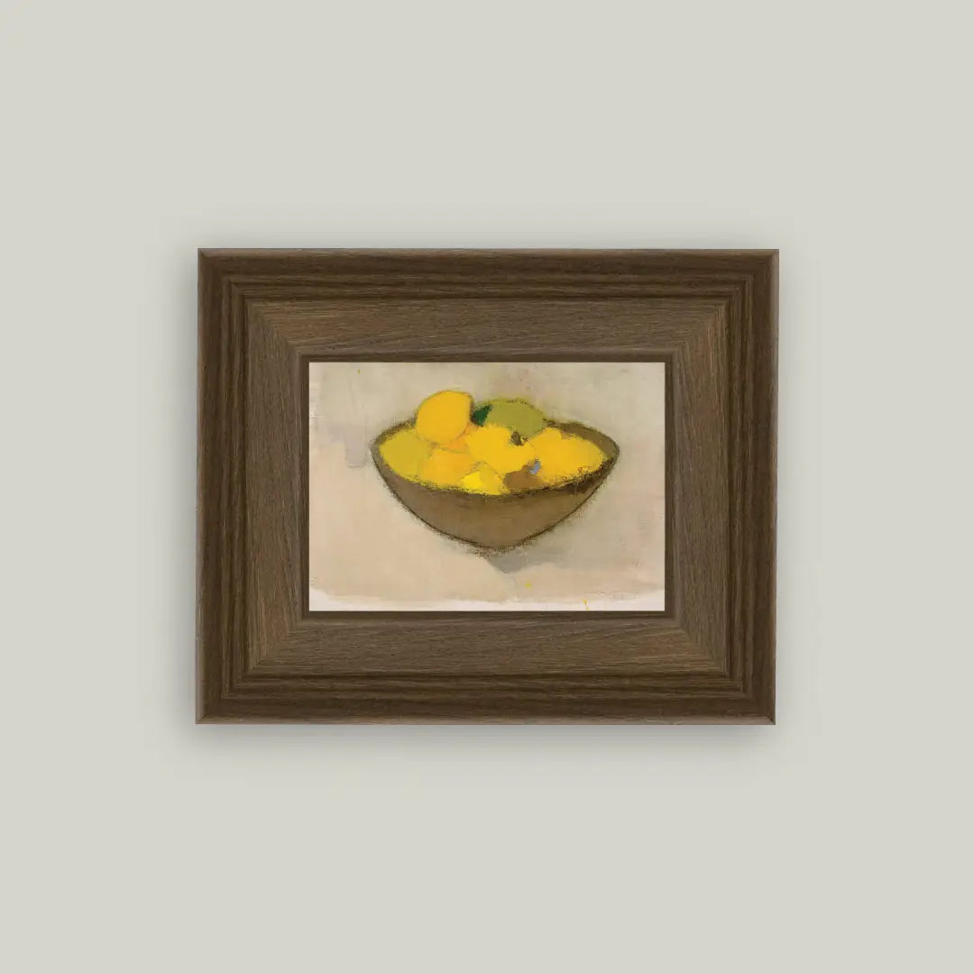 Lemons in A Bowl Art Piece