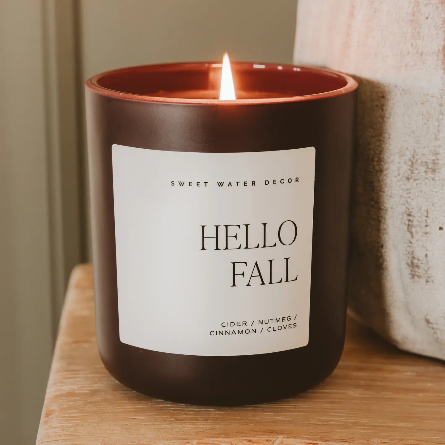 Hello Fall 15 oz Candle, Matte Jar