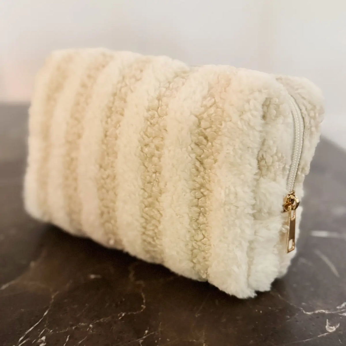 Striped Bouclé Slim Cosmetic Case