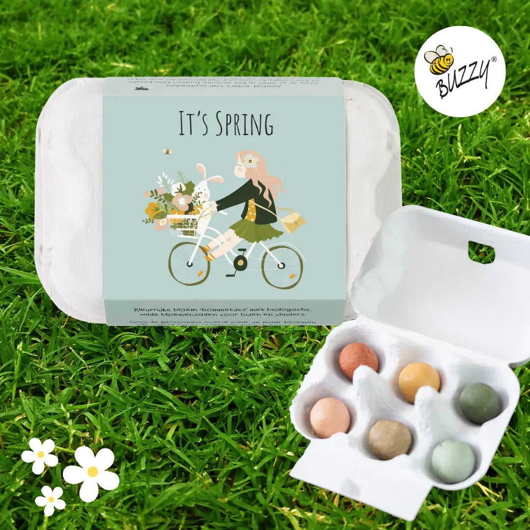 Blossombs Egg Carton - Hello Spring- 8 Seed Bomb Balls