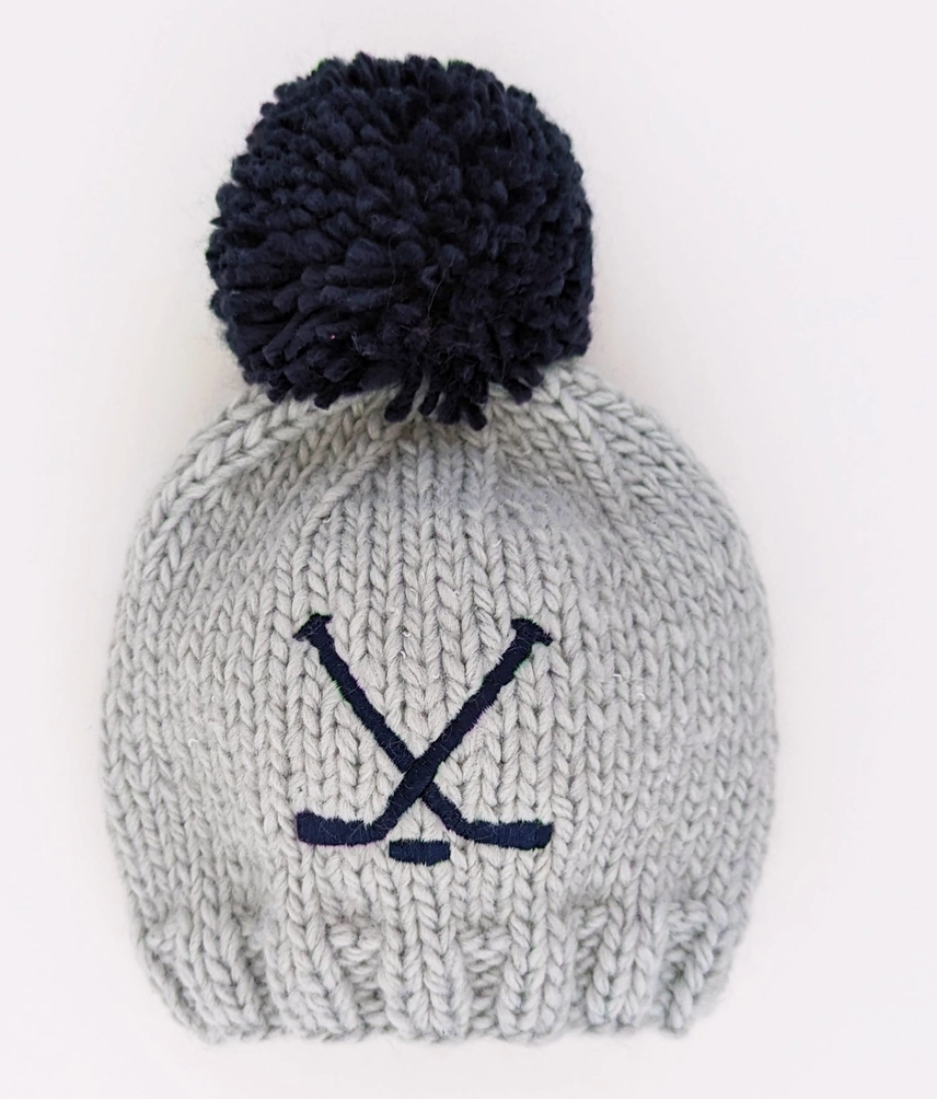 Hockey Beanie Hat Ice Grey Baby & Kids