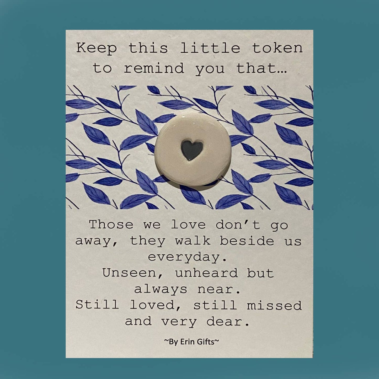 Those we Love... Ceramic Pocket Token Pocket Hug and Card