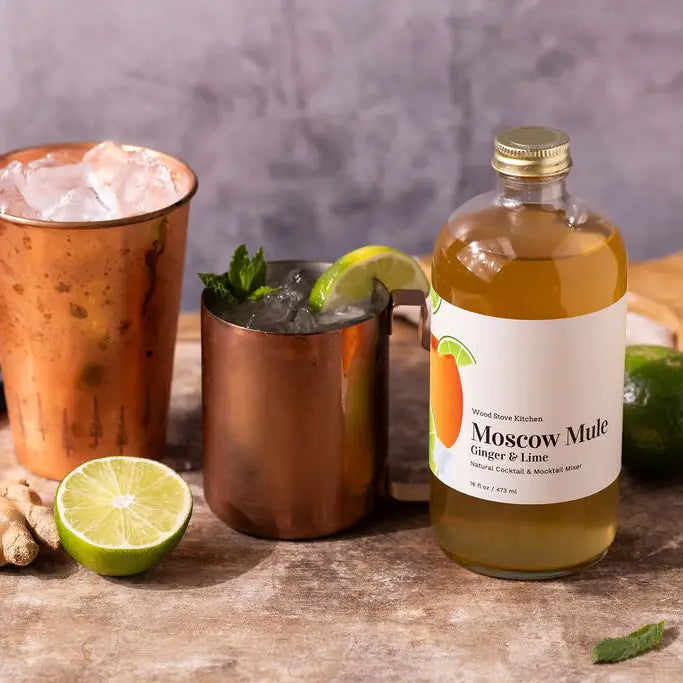 Moscow Mule (Ginger & Lime) Natural Cocktail and Mocktail Mixer, 16 Fl oz