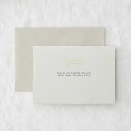 Thanks for keeping the dog alive - Funny foil greeting card
