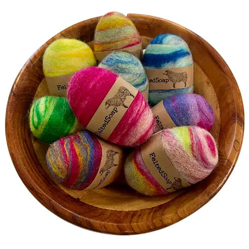 Felted Soap Multicolored Pack of 25 Individually Labeled