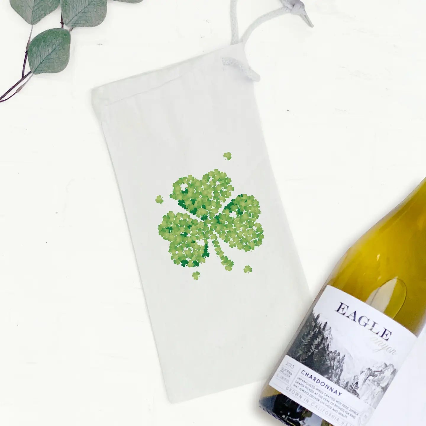 Clover of Clovers - St. Patrick's Day Canvas Wine Bag