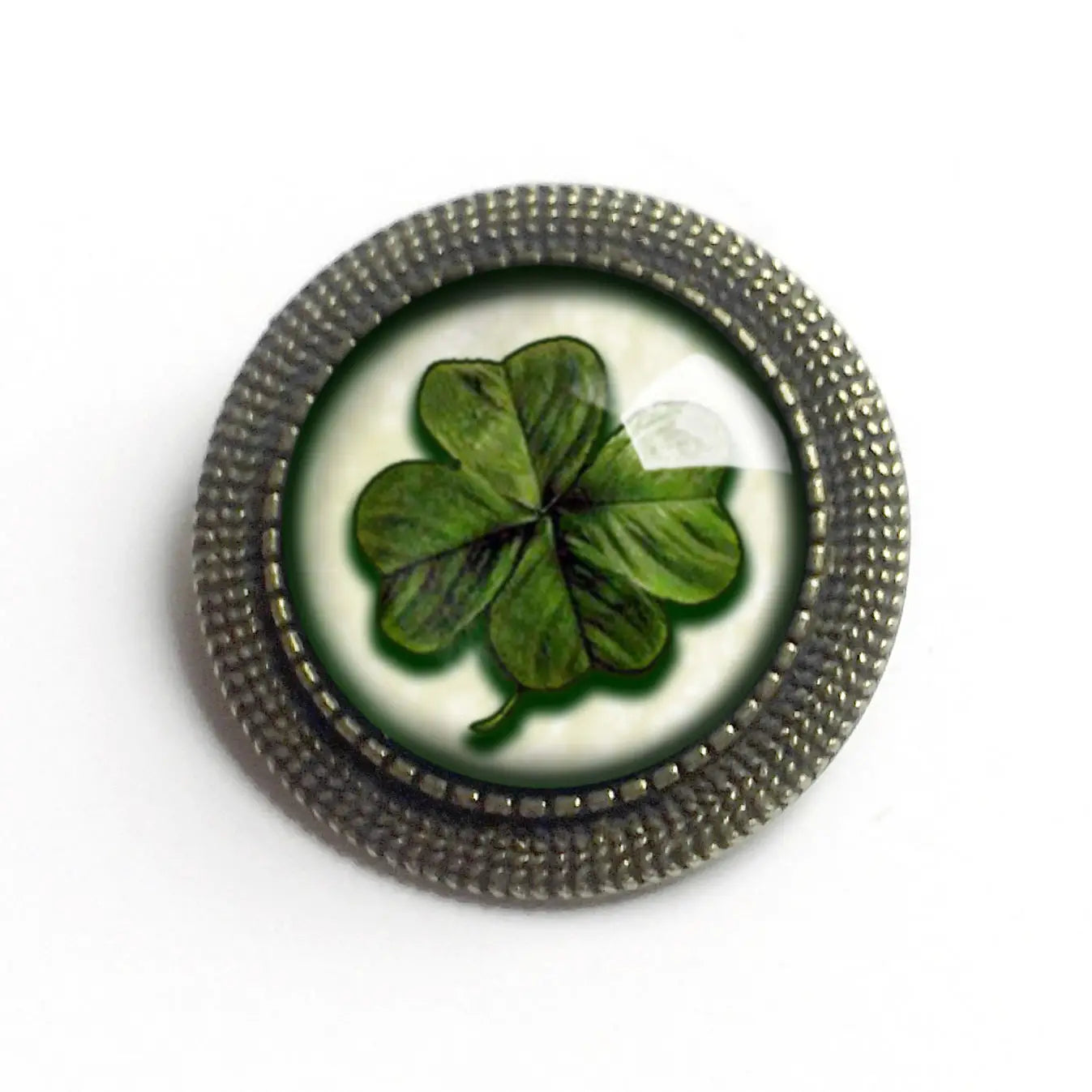 Shamrock or Four Leafed Clover Irish Brooch