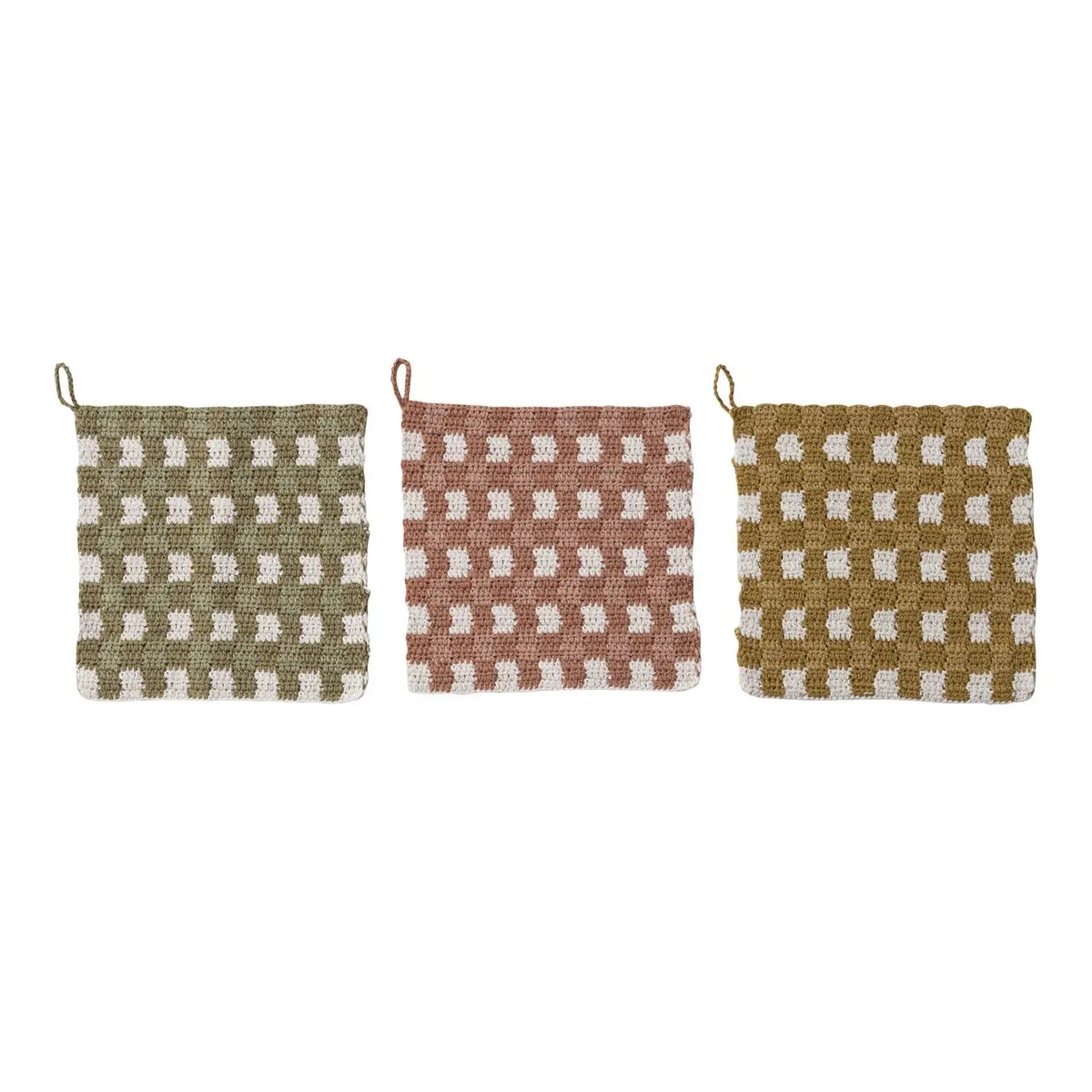 8" Square Cotton Crocheted Pot Holder