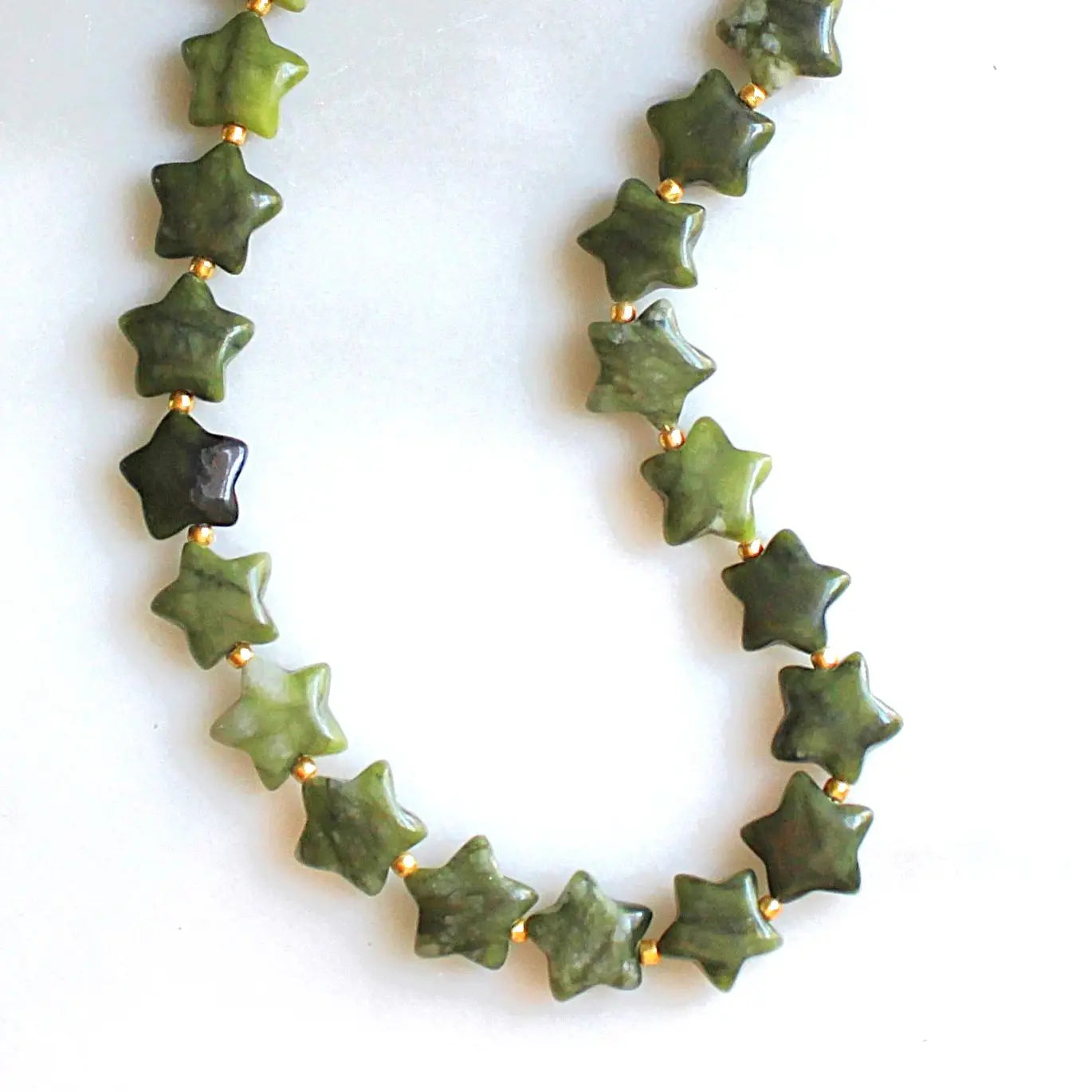 Wild Star Jade Beaded Necklace