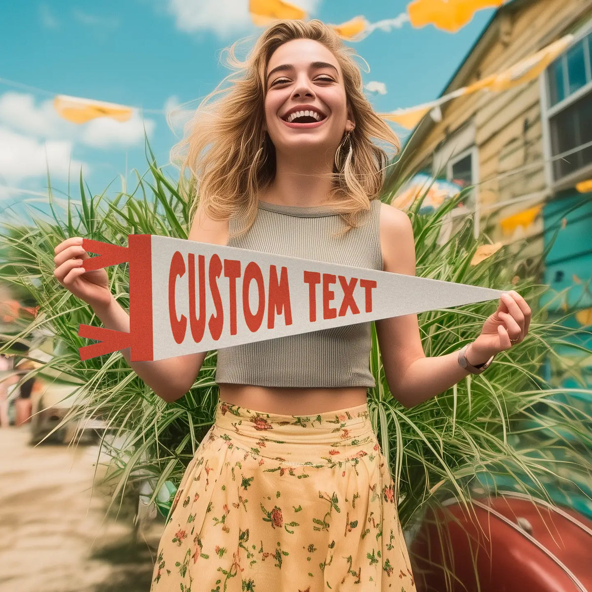 Custom Fun Name Sign Felt Pennant