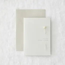 Happy Couple - Threaded Dried Flower Wedding Card