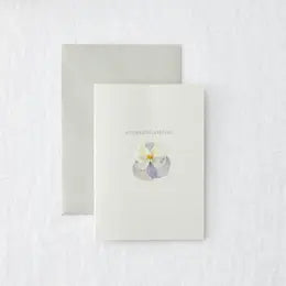 Congratulations  - Pressed Pansy Flower Card