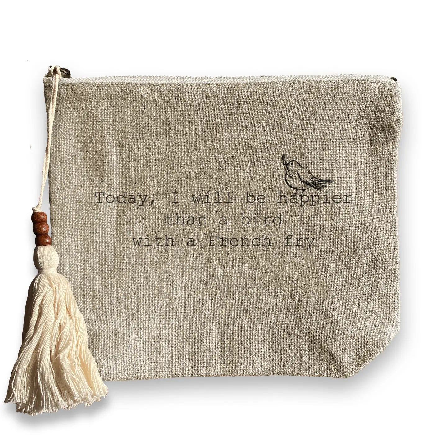 Bird with French Fry Cosmetic Bag
