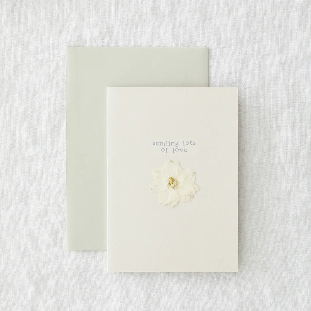 Sending Love - Pressed Flower Card
