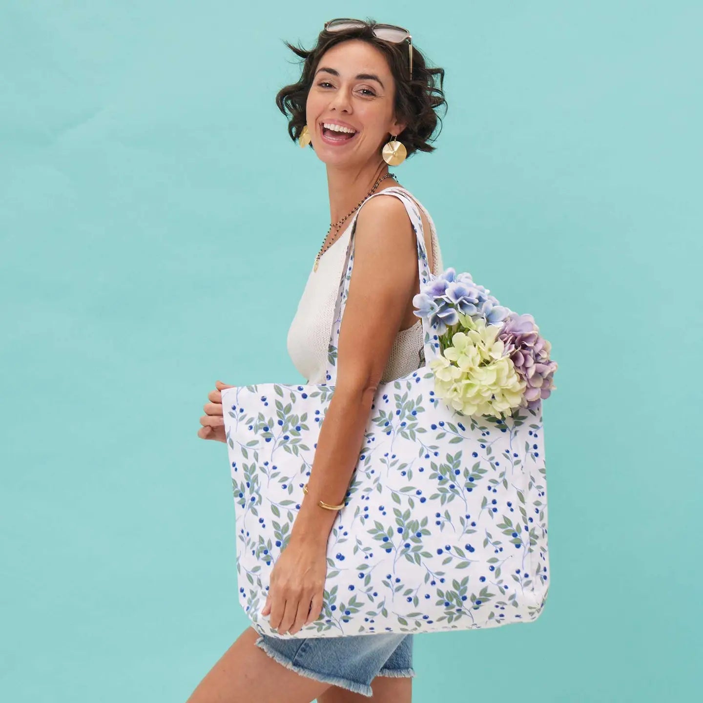Blueberries Little Shopper Tote Bag Tote Bag