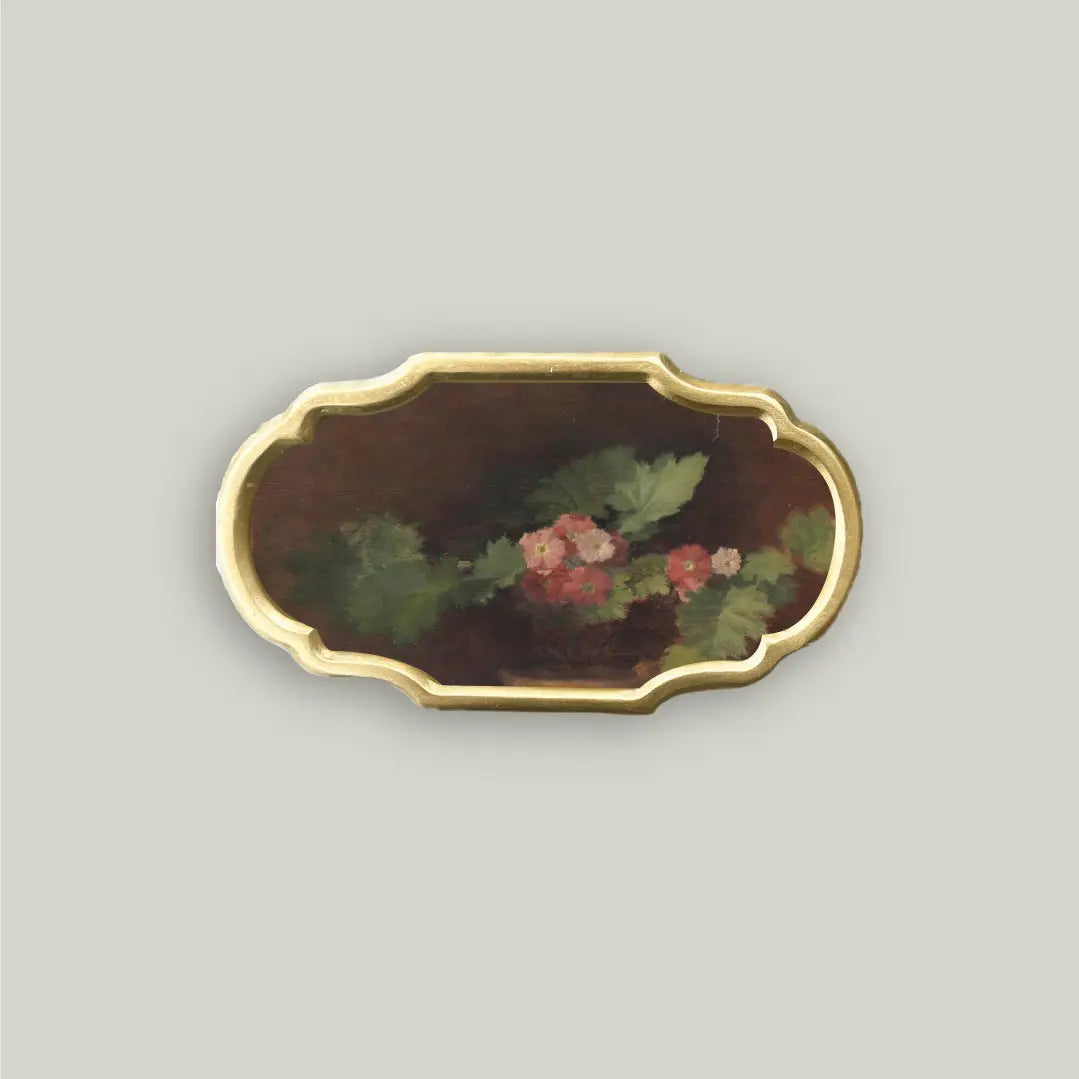 Arrangement of Flowers in Ornate Frame