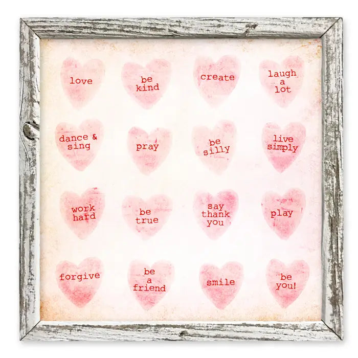 'pink Candy Hearts' Shelf Art Valentine's Day Gifts