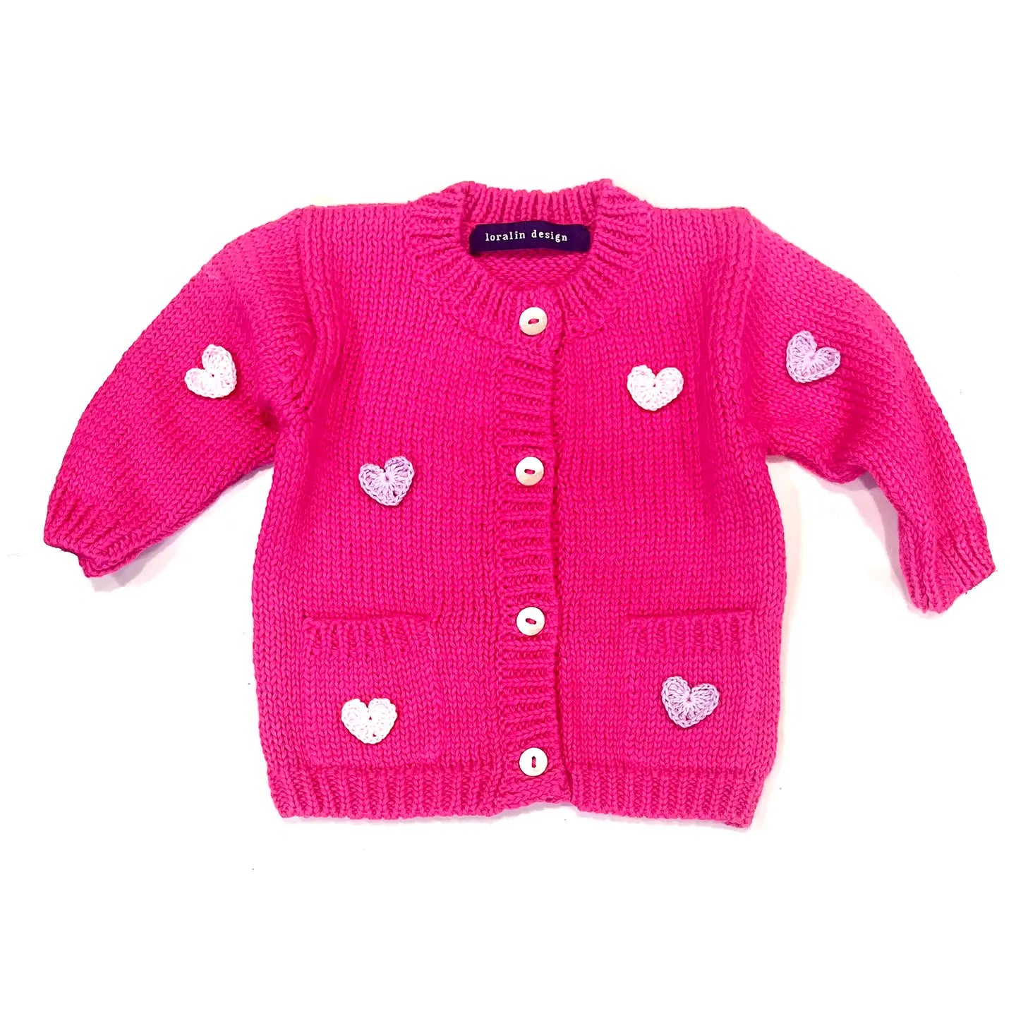 Crocheted Heart Cardigan