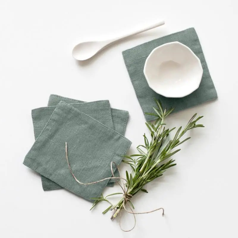 Eucalyptus Linen coasters