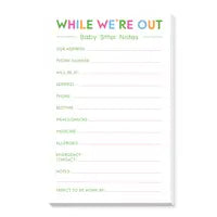Babysitter Notes-Pink Lg