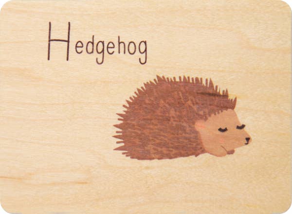 Little Wood Postcard Abc Hedgehog