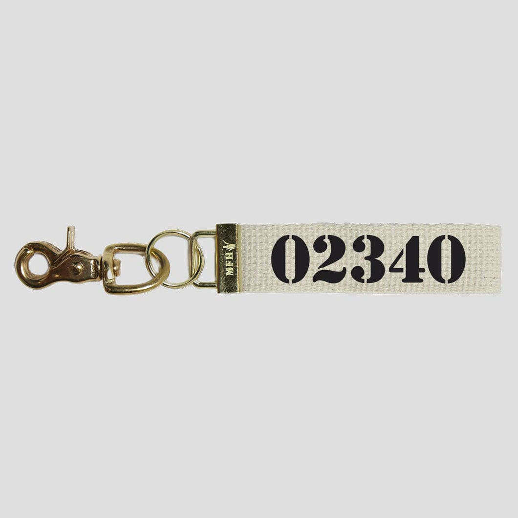 Personalized Your Zip Code Keychain