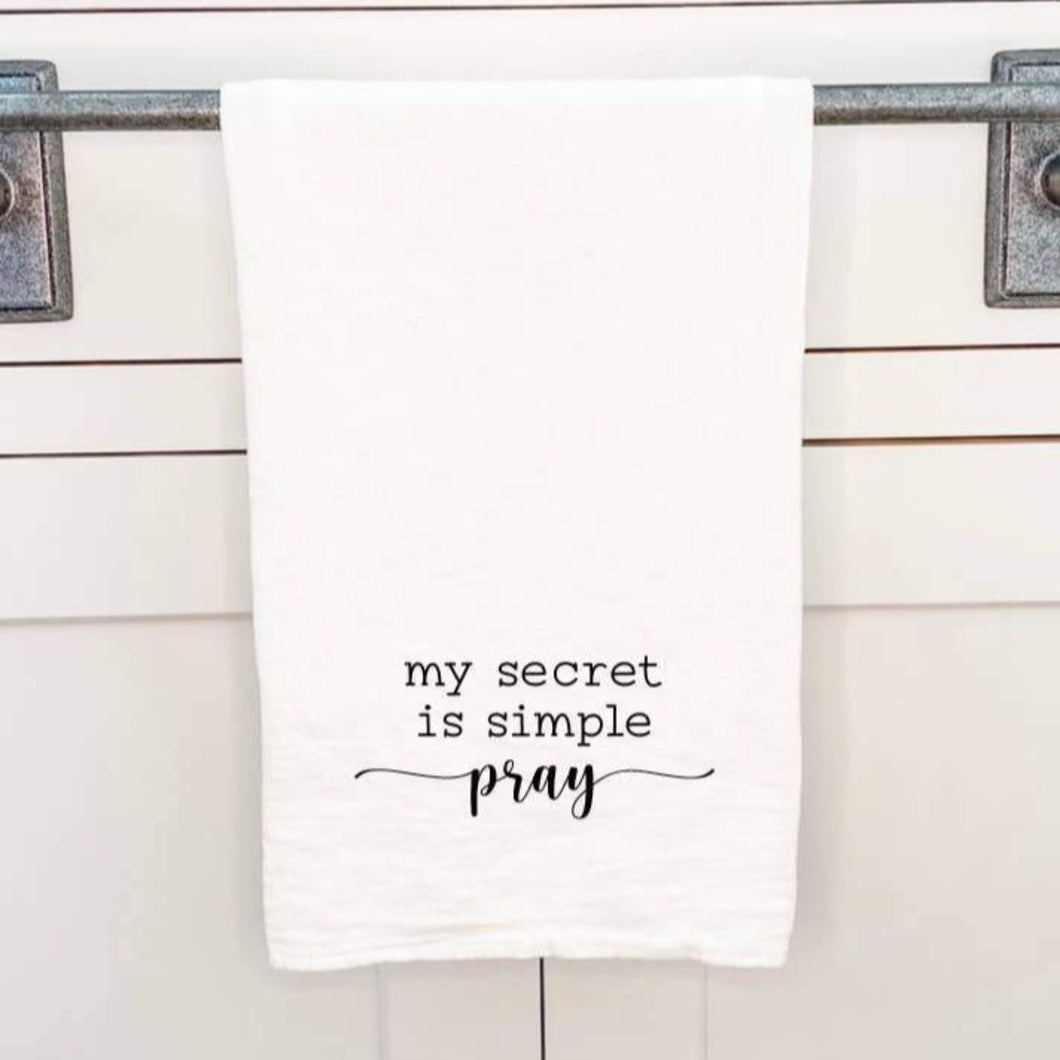 My Secret is Simple Cotton Tea Towel