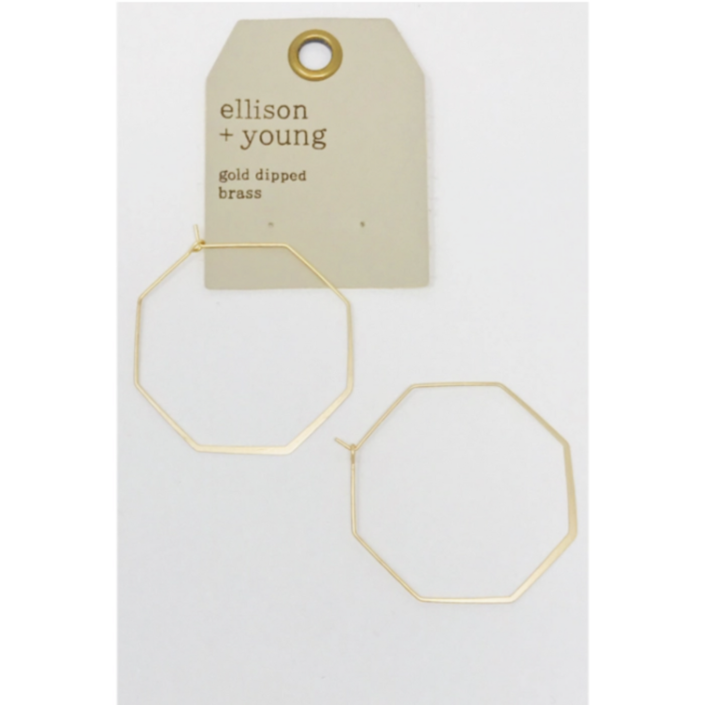 Stylish Octagon Wire Hoop Earrings