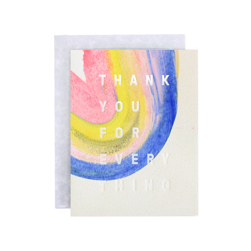 Rainbow Thank You Greeting Card