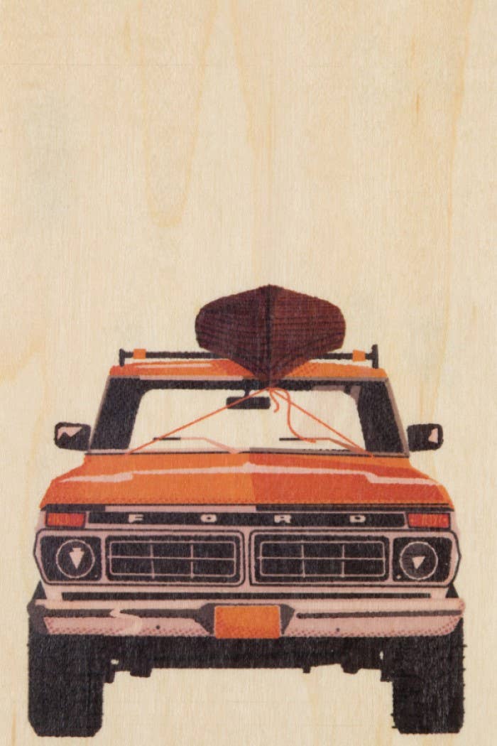 Wood Postcard Travel Pick-Up