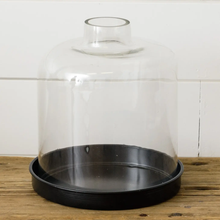 Load image into Gallery viewer, Domed Glass Candle Holder With Tray
