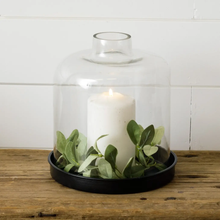 Load image into Gallery viewer, Domed Glass Candle Holder With Tray

